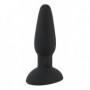 Plug anale vibrante con ventosa vibratore dilatatore anal butt black in silicone