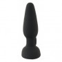 Plug anale vibrante con ventosa vibratore dilatatore anal butt black in silicone