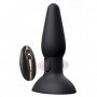 Plug anale vibrante con ventosa vibratore dilatatore anal butt black in silicone