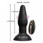 Plug anale vibrante in silicone vibratore dilatatore anal butt con ventosa black