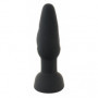 Plug anale vibrante in silicone vibratore dilatatore anal butt con ventosa black