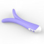 Vibratore doppio fallo dildo liscio vibrante vaginale anale clitoride spanker