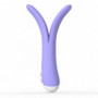 Vibratore doppio fallo dildo liscio vibrante vaginale anale clitoride spanker