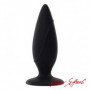 Plug anale in silicone con ventosa dilatatore anal butt fallo dildo liscio black