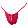 Mutande donna sexy perizoma tanga in pizzo rosso con fiocco slip G string HOT