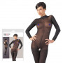 Tutina donna trasparente sexy bodystocking nero velatocatsuit intimo aperto hot