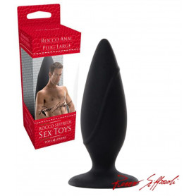 Plug anale in silicone con ventosa dilatatore anal butt fallo dildo liscio black