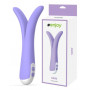 Vibratore doppio fallo dildo liscio vibrante vaginale anale clitoride spanker