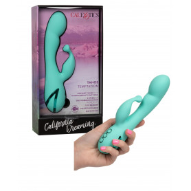 Vibratore rabbit in silcone realistico doppio fallo vibrante vaginale clitoride