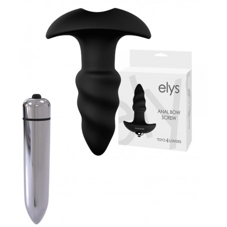 Vibratore anale piccolo in silicone nero dilatatore anal butt plug vibrante nero