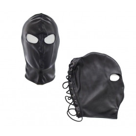 Maschera integrale bondage schiavo bdsm mask sexy restraint black sadomaso nero