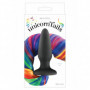 Plug anale nero in silicone dilatatore fallo liscio con coda anal butt black sex