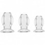 Plug anale set 3 pz fallo liscio dilatatore kit anal butt tappo dildo mini maxi