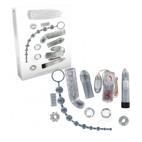 Kit sex toys vibratore guaina anello fallico dildo fallo palline anali vaginali