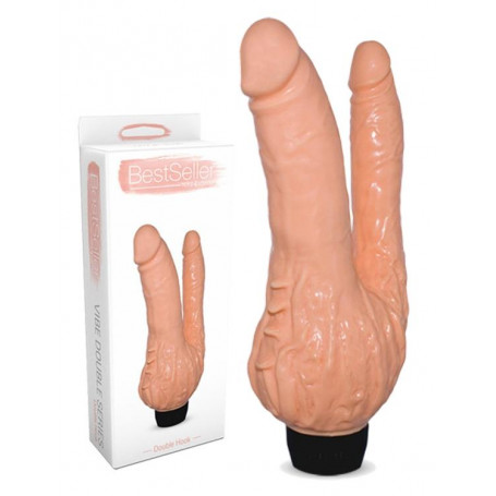 Vibratore doppio realistico dildo fallo vibrante pene finto vaginale anale sexy