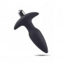 Vibratore anale piccolo fallo dildo liscio dilatatore vibrante in silicone black