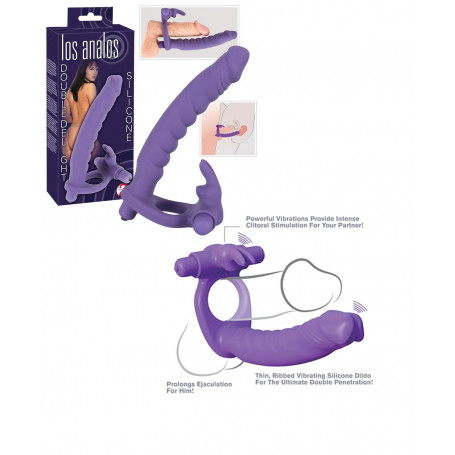 Fallo anale indossabile dildo pene finto strapless vibrante stimola clitoride