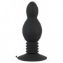 Plug anale in silicone morbido dildo fallo liscio nero dilatatore butt black sex