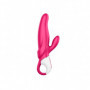 Vibratore rabbit dildo vaginale clitoride in silicone ricaricabile vibrante rosa