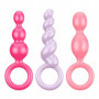 Plug anale set dilatatore fallo a sfere dildo piccolo in silicone kit morbido