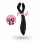 Vibratore per coppia ricaricabile fallo dildo liscio vibrante in silicone black