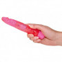 Vibratore realistico in Jelly dildo piccolo fallo anale pene finto vibrante rosa