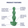 Vibratore anale in silicone fallo dildo ricaricabile dilatatore plug vibrante