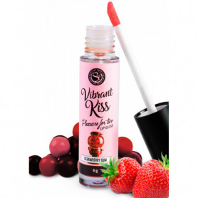 Lip gloss lubrificante stimolante commestibile LipGloss Vibrant Kiss Strawberry