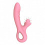 Vibratore rabbit fallo vibrante in silicone realistico vaginale e clitoride rosa