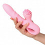 Vibratore rabbit fallo vibrante in silicone realistico vaginale e clitoride rosa