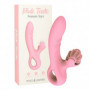 Vibratore rabbit fallo vibrante in silicone realistico vaginale e clitoride rosa