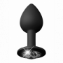 Slip donna plug anale dilatatore butt con pietra dildo fallo in silicone black