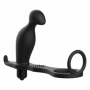 Vibratore anale in silicone dildo fallo plug butt vibrante con anello fallico