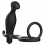 Vibratore anale in silicone dildo fallo plug butt vibrante con anello fallico