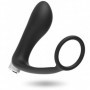 Vibratore anale per prostata in silicone morbido con anello fallico ritardante