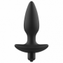 Vibratore anale in silicone dilatatore anal plug butt dildo fallo vibrante black
