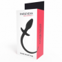 Plug anale in silicone dilatatore nero con coda dildo fallo liscio morbido black