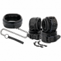 Kit costrittivo bondage manette professionali collare con guinzaglio sadomaso