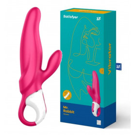 Vibratore rabbit dildo vaginale clitoride in silicone ricaricabile vibrante rosa