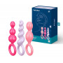 Plug anale set dilatatore fallo a sfere dildo piccolo in silicone kit morbido