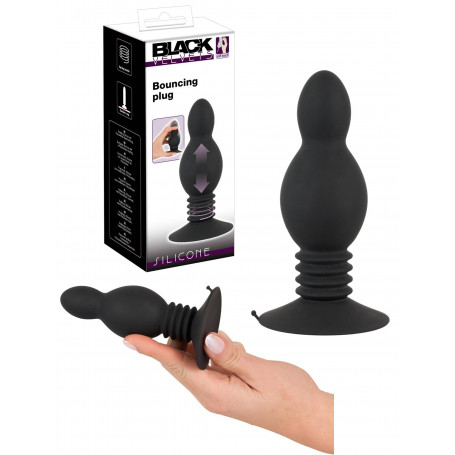 Plug anale in silicone morbido dildo fallo liscio nero dilatatore butt black sex