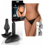 Slip donna mini vibratore anale plug butt dilatatore vibrante in silicone black