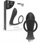 Vibratore anale per prostata in silicone morbido con anello fallico ritardante