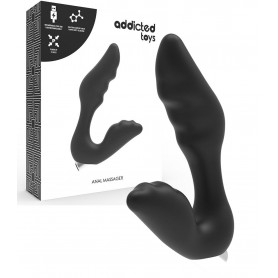Vibratore anale in silicone realistico massaggiatore vibrante per prostata black