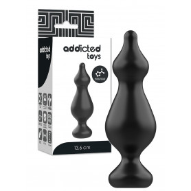 Plug butt anale in silicone dildo piccolo fallo liscio a sfere dilatatore black
