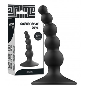 Fallo a sfere piccolo dildo dilatatore palline anal plug butt in silicone black