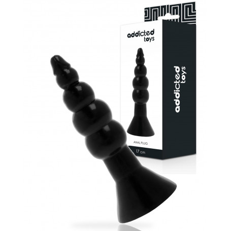 Fallo anale a sfere dildo plug dilatatore black stimolatore morbido uomo e donna