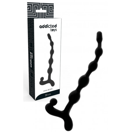 Fallo anale a sfere dilatatore dildo palline plug butt in silicone nero morbido