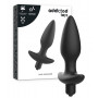 Vibratore anale in silicone dilatatore anal plug butt dildo fallo vibrante black