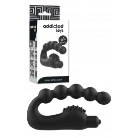 Vibratore anale in silicone fallo dildo a sfere vibrante per prostata e perineo
